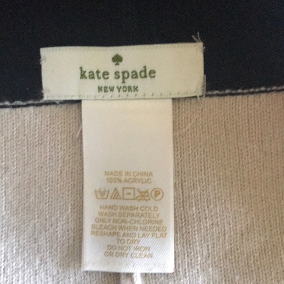 Kate Spade Colorblock Beanie – Ivory, Forest Green & Black Knit Hat - Picture 4 of 6